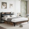 14 Inch Tall Metal Slat Bed Frame No Box Spring Needed Queen Size 4