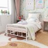 Twin Metal Day Bed Frame with Pop Up Trundle and Mattresses Deal 3