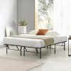 Queen Size Floating Bed Frame with Charging Station and LED Light 3