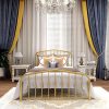 Queen Size Fangflower Bed Frame with Adjustable Headboard and Storage 3