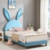 Queen Size Storage Bed with LED Headboard and Twin Trundle in White 4