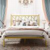 Metal Queen Bed Frame with 3 in 1 Steel Support Easy Assembly 14 Inch 3