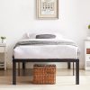 White Full Size Platform Bed with Headboard for Kids and Adults 3