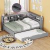 Raul Velvet King Bed with Fireplace Headboard and USB Ports 3