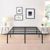Bellemave Twin Solid Wood Bed Frame for Kids with LED Light Gray 3