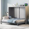 Montessori Twin Size Tent Bed with Guardrail for Kids in White 4