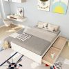 Heavy Duty Twin Over Full Bunk Bed with Side Ladders and Guardrails 3