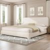 King Size Upholstered Bed Frame with Headboard and Charging Outlet 3