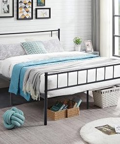 Heavy Duty 12 Inch Metal Bed Frame with Headboard and Storage 2