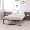 Twin Bed Frame with Storage Drawer Wood Slat Support No Box Spring 3