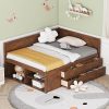 Emma Oliver Margit Queen Bed in Emerald Velvet with Wood Frame 4