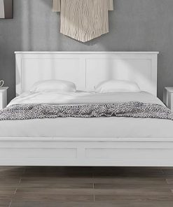 Modern King Size Platform Bed Frame in Solid Wood, No Box Spring Needed