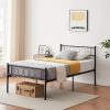 Solid Wood Twin Bed Frame with Panel Headboard – No Box Spring Needed 3