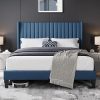 VECELO Classic Queen Metal Platform Bed Frame with Victorian Headboard 3