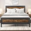 Iseline Modern Walnut Brown Full Size Platform Bed by Baxton Studio 3