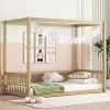 VECELO Queen Size Platform Bed Frame with Adjustable Upholstered Headboard 4