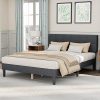 VECELO Full Size Platform Bed Frame with Adjustable Headboard Easy Assembly 4