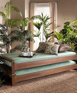 Klara Modern Walnut Finished Expandable Twin to King Bed Frame 2