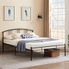 VECELO Full Size Bed Frame with Headboard and Footboard White 4
