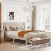 VECELO Queen Bed Frame with Wood Headboard 14 Inch Platform Support 4