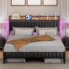 Twin Size Montessori Floor Bed with Storage Shelf and Wooden Slats 4