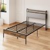 IYEE NATURE 14 Inch Queen Metal Bed Frame with Storage and Support 3