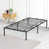 Velvet King Size Bed Frame with Adjustable Headboard and Solid Wood Slats 4