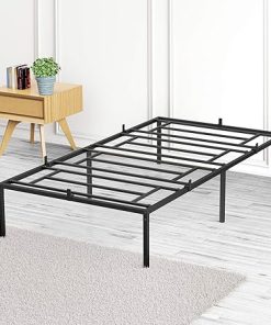 Heavy Duty Twin Metal Bed Frame with Steel Support Easy Assembly