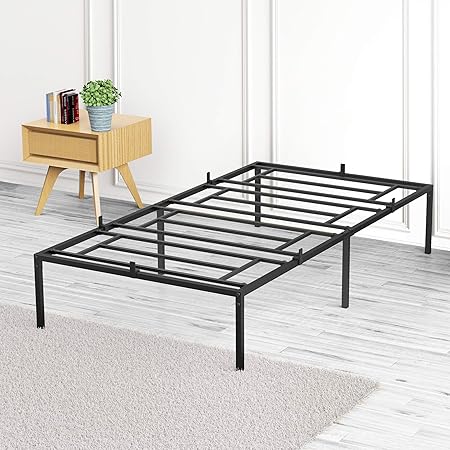 Heavy Duty Twin Metal Bed Frame with Steel Support Easy Assembly Heavy Duty Twin Metal Bed Frame with Steel Support Easy Assembly