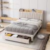 Bellemave Queen Size Montessori Floor Bed Frame for Kids White 4