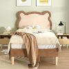 Queen Size LED Bed Frame with Tall Headboard and Charging Station 4