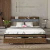 Upholstered Wooden Bed Frame with Headboard No Box Spring Required 3