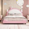 Weeway Queen Upholstered Bed Frame with Tufted Wingback Headboard 3