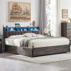 Heavy Duty Multi-Fit Bed Frame for Twin to Cal King in Coffee 3