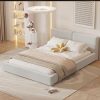 Double Twin Bed Frames for Kids with Wood Guardrails in White 4