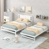 King Size Metal Bed Frame with No Box Spring and Under Bed Storage 3