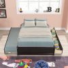 Modern Upholstered Bed Frame with Adjustable Headboard and Storage 4
