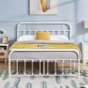 VECELO Queen Size Metal Bed Frame with Headboard and Steel Support