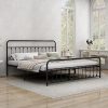 LINSY Full Size Bed Frame with Ergonomic Headboard and Storage Shelf 3