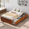 Furinno Pessac Twin XL Upholstered Bed Frame in White PU Leather 3