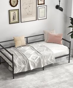 Metal Daybed Frame Twin Size Heavy Duty Steel Support Sofa Bed