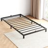 Queen Bed Frame with Velvet Headboard and Ample Under Bed Storage 4