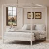 Modern Upholstered Bed Frame with LED Lights and Adjustable Headboard 3