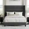 Queen Size Upholstered Lift Storage Bed Frame with Velvet Headboard 4
