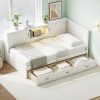 King Size Bed Frame with Lift Storage and LED Lights Dark Grey 4