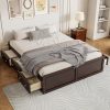 Queen Size Platform Bed with 6 Drawers for Optimal Storage