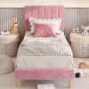 Allewie Queen Platform Bed Frame with Wooden Headboard and Storage 3