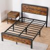 Murphy Bed with Sofa and Top Shelf Queen Size Wooden Frame Grey 4