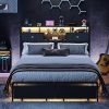 VECELO 14 Inch Twin Metal Platform Bed Frame with Headboard and Slats 3