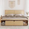 King Walnut Bed Frame with Headboard by Panthera Solid Wood 4